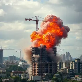 explosão em obra da Sabesp