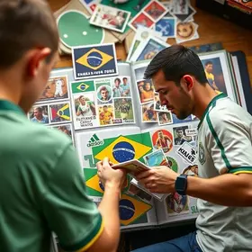 trocar figurinhas do álbum da Copa do Mundo