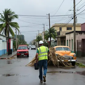 Cubatão, SP, limpa vias após ventania