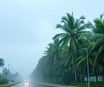 Palmas forte chuva